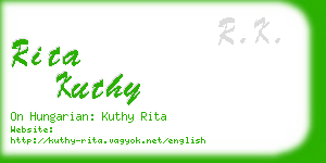 rita kuthy business card